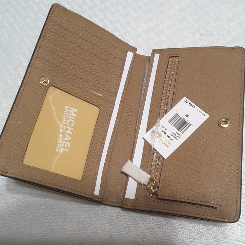 Michael Kors Wallet Jet Set Travel - Dark Khaki